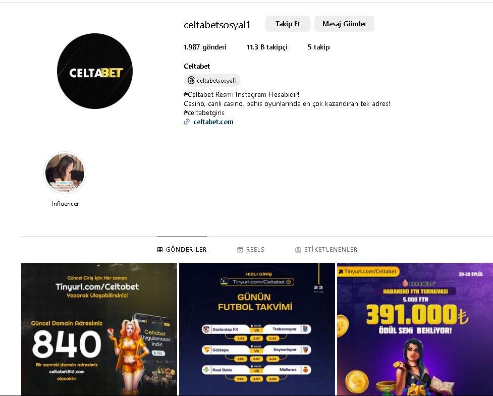 Celtabet İnstagram